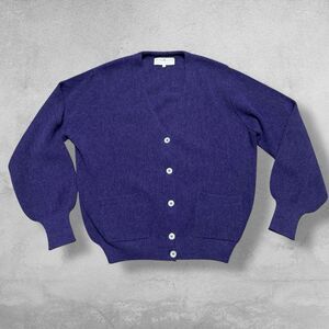 VTG Peruvian Connection Women Purple XL Alpaca Grandpa Cardigan Sweater Grunge